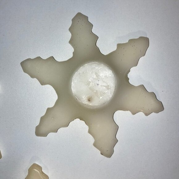 3 Floating Glitter Snowflake Candles, 5” Diameter - Picture 8 of 8
